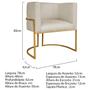 Imagem de Kit 02 Poltronas Decorativas Luna Base de Ferro Dourado Suede