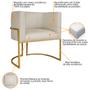 Imagem de Kit 02 Poltronas Decorativas Luna Base de Ferro Dourado Suede