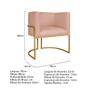 Imagem de Kit 02 Poltronas Decorativas Luna Base de Ferro Dourado Suede