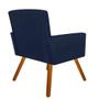 Imagem de Kit 02 Poltronas Decorativas Pés Palito Nina Suede Azul Marinho - SA Móveis