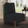 Imagem de Kit 02 Poltronas Decorativas Sala de Estar Living Hungria L02 material sintético Verde Bouclê Preto - Lyam
