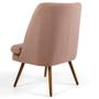 Imagem de Kit 02 Poltronas Decorativas Sala de Estar Pés Palito Megara Algodão Rosa - Gran Belo