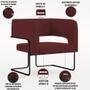 Imagem de Kit 02 Poltronas Decorativas Scarlett D02 Base de Aço Preto Veludo Marsala C-278 - Lyam Decor