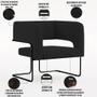 Imagem de Kit 02 Poltronas Decorativas Scarlett D02 Base de Aço Preto Veludo Preto C-300 - Lyam Decor