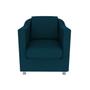 Imagem de Kit 02 Poltronas Decorativas Tilla Suede Azul Marinho