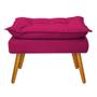 Imagem de Kit 02 Poltronas e Puff Apolo Pés Palito Mel Sala de Estar Recepção Quarto Suede Pink