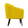 Imagem de Kit 02 Poltronas Estrela Premium Suede Amarelo - Meu Lar Decorações