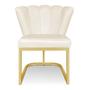 Imagem de Kit 02 Poltronas Flor Corano Base Metálica Industrial Dourado - Pallazio