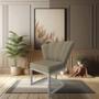 Imagem de Kit 02 Poltronas Flor Veludo Capuccino Base Metálica Industrial Prata - Pallazio