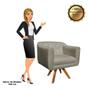 Imagem de Kit 02 poltronas giratoria julia suede b