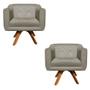 Imagem de Kit 02 poltronas giratoria julia suede b