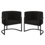 Imagem de Kit 02 Poltronas Lua Sala Decorativa Base de Ferro Black