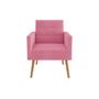 Imagem de Kit 02 Poltronas Lux Decorativas E Puff Suede Rosa