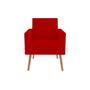 Imagem de Kit 02 Poltronas Lux Decorativas Para Sala Quarto Suede Vermelho