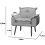 Imagem de Kit 02 Poltronas Opala VERMELHO Suede Pés Palito Decorativa Sala de Estar, Consultório, Escritório