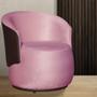 Imagem de Kit 02 Poltronas Orgânica Design Confortável Beatriz Tecido Veludo Com Composê em material sintético Marrom - Estopar