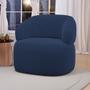 Imagem de Kit 02 Poltronas Orgânicas Giratória Living Glee Veludo Azul Marinho - Desk Design