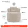 Imagem de Kit 02 Poltronas Orgânicas Living Bob com 01 Almofada Bouclê Bege - Abmaza