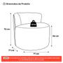 Imagem de Kit 02 Poltronas Orgânicas Living Bob com 01 Almofada Bouclê Bege - Abmaza