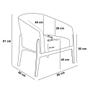 Imagem de Kit 02 Poltronas Stella Veludo Base Madeira Castanho - D'rossi Cor Bege