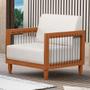 Imagem de Kit 02 Poltronas Varanda Samoa Madeira Maciça com Cordas Náutica Linho Natural - Desk Design