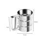 Imagem de Kit 02 Polvilhadores Peneira Caneca Com Gatilho Manual Aço Inox