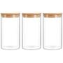 Imagem de Kit 02 Potes De Mantimentos Redondo 410 ml Hermético Com Tampa Bambu