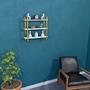 Imagem de Kit 02 Prateleiras Triplas Hone Modelo Industrial 60x15cm