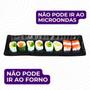 Imagem de Kit 02 Prato Travessa Estriada Kanpai Premium Preto de Melamina 24cm Comida Japonesa Sushi - Bestfer