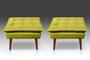 Imagem de Kit 02 Puf Opala Suede Amarelo-Modena Decor