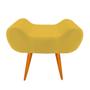 Imagem de Kit 02 Puff Decorativo Leticia Suede Amarelo Pés Palito