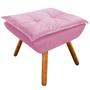 Imagem de Kit 02 Puff Decorativo Opala Suede Rosa Bebê - D'Rossi