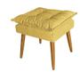 Imagem de Kit 02 Puff Puf Banqueta Opala Para Quarto Sala Recepção Suede Amarelo Escuro - Ninho Decor