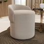 Imagem de Kit 02 Puffs Banquetas Living Gaia Orgânico com Encosto Baixo Bouclê Bege - Desk Design