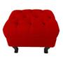 Imagem de Kit 02 Puffs Decorativo Em Captonê Retrô Luis Xv Suede Vermelho - LM DECOR