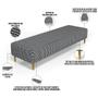 Imagem de Kit 02 Puffs Decorativo Sala de Estar Bali W01 Pés Palito 170x60cm Pied Poule - Lyam Decor