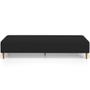 Imagem de Kit 02 Puffs Decorativo Sala de Estar Bali W01 Pés Palito 190x60cm Suede Preto - Lyam Decor