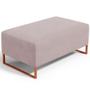 Imagem de Kit 02 Puffs Decorativo Sala De Estar Cléo 90cm W01 Base Ferro Cobre Suede Rosê - Lyam Decor