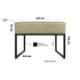 Imagem de Kit 02 Puffs Decorativos Agnes 60x44cm com Base de Ferro Sintético Bege - Desk Design