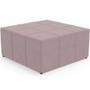 Imagem de Kit 02 Puffs Decorativos Para Sala de Estar Quadrado Milano 90x90 W01 Suede Rosê - Lyam Decor