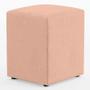 Imagem de Kit 02 Puffs Quadrado L02 Decorativo Linho Rosê - Lyam Decor