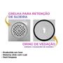 Imagem de Kit 02 Ralo Click Quadrado 15x15 Inox Veda Cheiro E Insetos