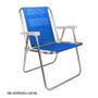 Imagem de Kit 02 Refil Cadeira de Praia Azul Tela Resistente Suporta 180kg (não Acompanha Cadeira)