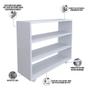 Imagem de Kit 02 Sapateiras Multiuso Organizador Com 03 Prateleiras E Rodízio Pérola L03 Branco - Lyam Decor