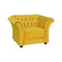 Imagem de Kit 02 Sofá Poltrona Com Capitonê Murano Corano Amarelo - DL DECOR