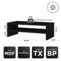 Imagem de Kit 02 Suportes Stand Base Para Monitor Soft Elevado 45cm em MDF com 01 Prateleira - Desk Design