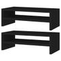 Imagem de Kit 02 Suportes Stand Base Para Monitor Soft Elevado 45cm em MDF com 01 Prateleira - Desk Design