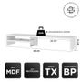 Imagem de Kit 02 Suportes Stand Base Para Monitor Soft Elevado 95cm em MDF com 01 Prateleira - Desk Design
