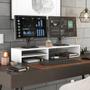 Imagem de Kit 02 Suportes Stand Base Para Monitor Soft Elevado 95cm em MDF com 01 Prateleira - Desk Design