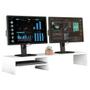 Imagem de Kit 02 Suportes Stand Base Para Monitor Soft Elevado 95cm em MDF com 01 Prateleira - Desk Design